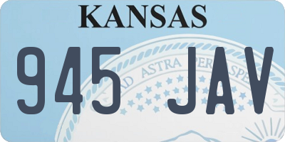 KS license plate 945JAV