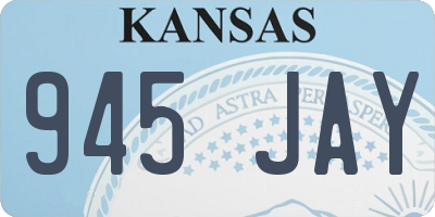 KS license plate 945JAY