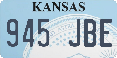KS license plate 945JBE