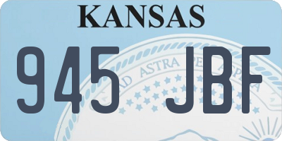 KS license plate 945JBF
