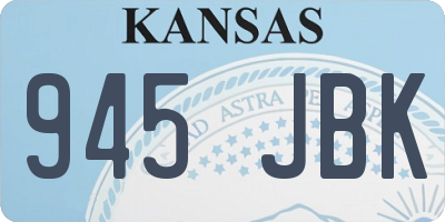 KS license plate 945JBK