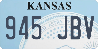 KS license plate 945JBV