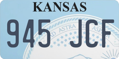 KS license plate 945JCF