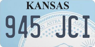 KS license plate 945JCI