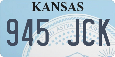 KS license plate 945JCK