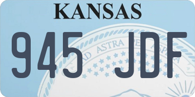 KS license plate 945JDF