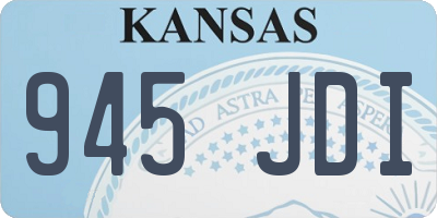 KS license plate 945JDI