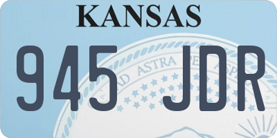 KS license plate 945JDR