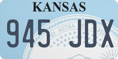 KS license plate 945JDX