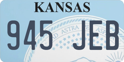KS license plate 945JEB