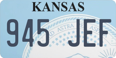 KS license plate 945JEF