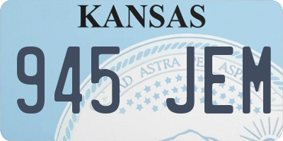 KS license plate 945JEM