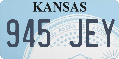 KS license plate 945JEY