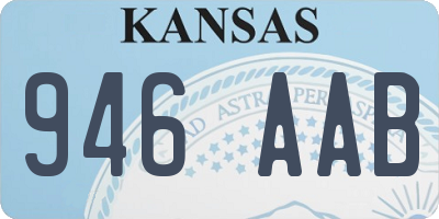 KS license plate 946AAB