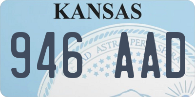 KS license plate 946AAD