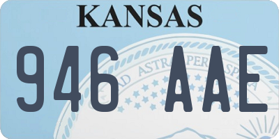 KS license plate 946AAE