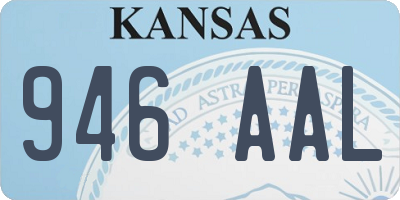 KS license plate 946AAL