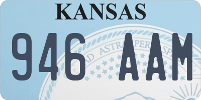 KS license plate 946AAM