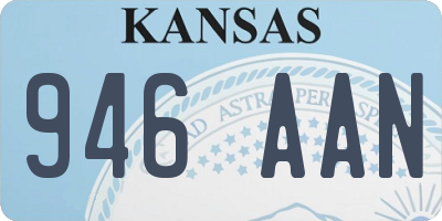 KS license plate 946AAN