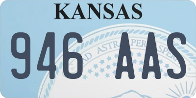 KS license plate 946AAS