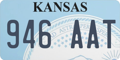 KS license plate 946AAT