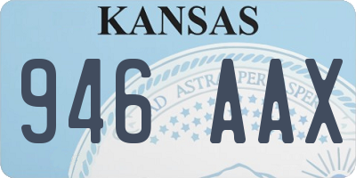 KS license plate 946AAX