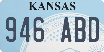 KS license plate 946ABD