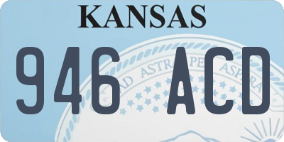 KS license plate 946ACD