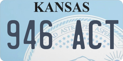 KS license plate 946ACT