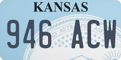 KS license plate 946ACW
