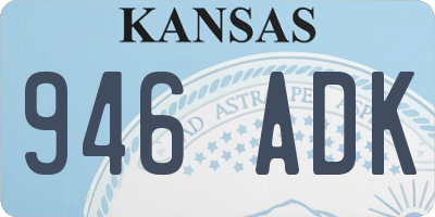 KS license plate 946ADK