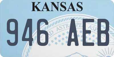 KS license plate 946AEB