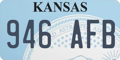 KS license plate 946AFB