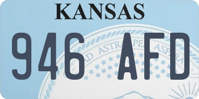 KS license plate 946AFD