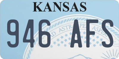 KS license plate 946AFS