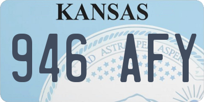 KS license plate 946AFY