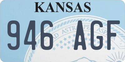 KS license plate 946AGF