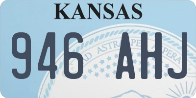 KS license plate 946AHJ