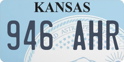 KS license plate 946AHR