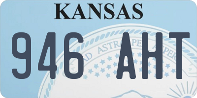 KS license plate 946AHT