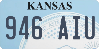 KS license plate 946AIU