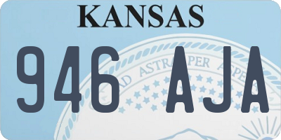 KS license plate 946AJA