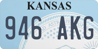 KS license plate 946AKG