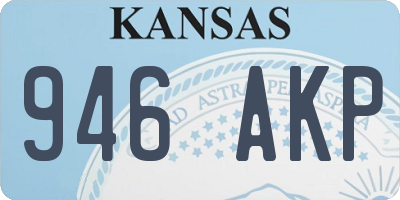KS license plate 946AKP