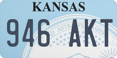 KS license plate 946AKT