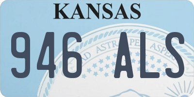 KS license plate 946ALS