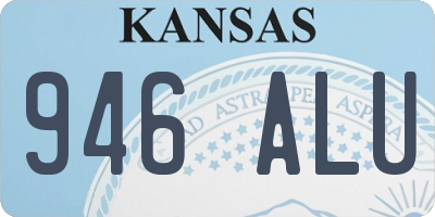 KS license plate 946ALU