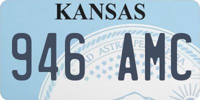 KS license plate 946AMC