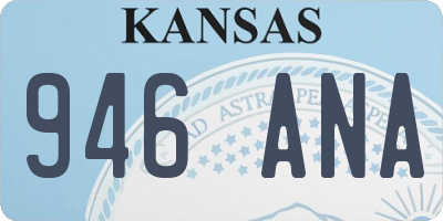 KS license plate 946ANA