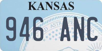 KS license plate 946ANC